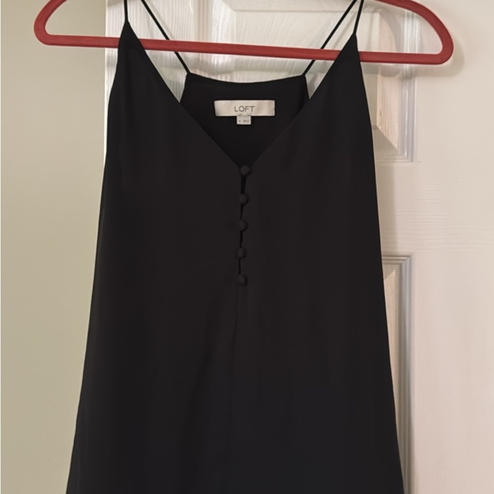 LOFT Black Sleeveless Camisole Top